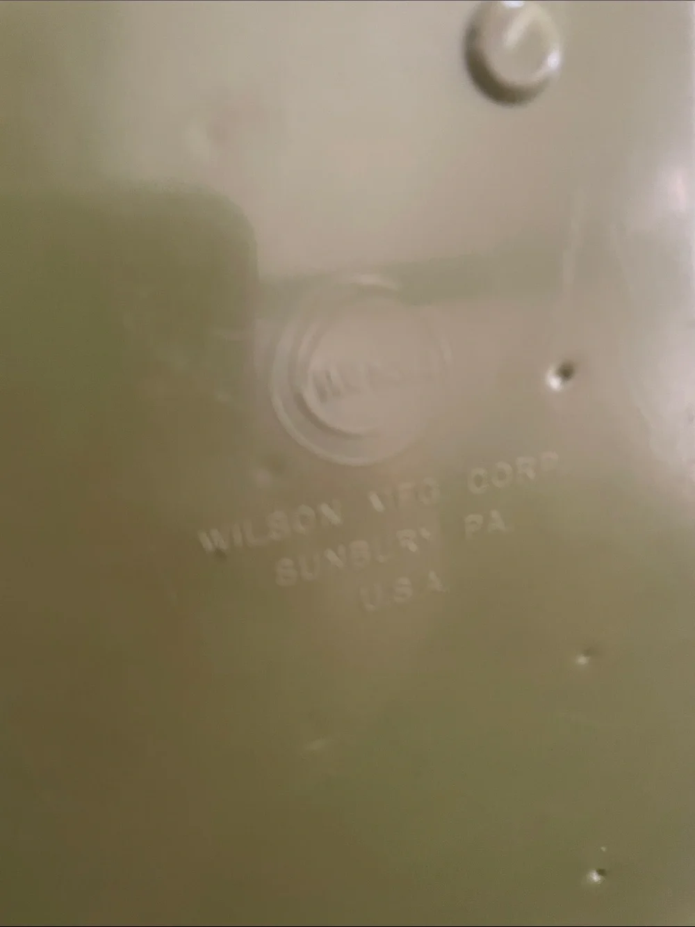Vintage 1970s Wilson Wil-Hold Avocado Green Sewing Box Thread Organizer w/thread